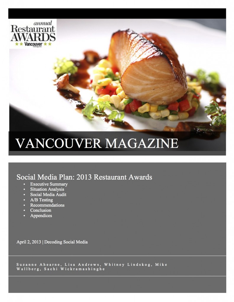 UBC Social media report cover