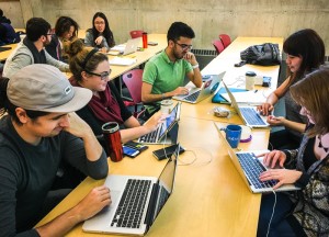 Students in social media class